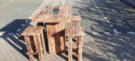 Vuurstatafel set rechthoek Small zonder rugleuning