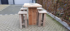 Vuurstatafel set rechthoek Small zonder rugleuning