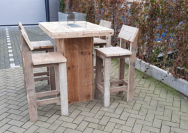 Vuurstatafel set rechthoek Small met rugleuning