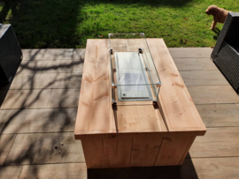 Vuurtafel Block Douglas hout