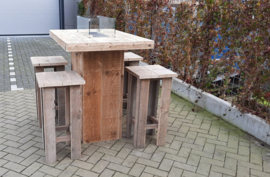 Vuurstatafel set rechthoek Small zonder rugleuning