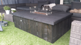 Vuurtafel Block Black wash
