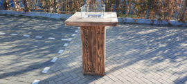 Vuur statafel Vierkant Douglas BurnD hout