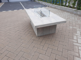 Vuurtafel Tree Grijs geschuurd