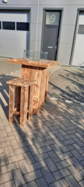 Vuurstatafel set vierkant zonder rugleuning