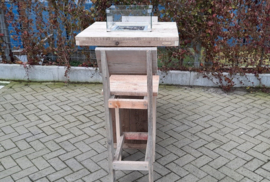 Vuurstatafel set Vierkant met rugleuning