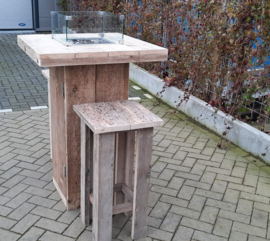Vuurstatafel set Vierkant zonder rugleuning