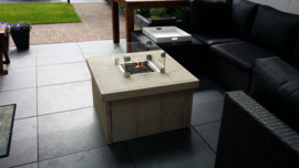 Vuurtafel Block White wash