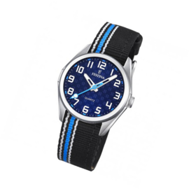 Festina F16904/2 tiener horloge 31 mm 50 meter zwart/ blauw