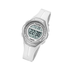 Calypso K5727/1 digitaal tiener horloge 34 mm 100 meter wit/ grijs