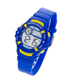 Marea B25132/3 digitaal tiener horloge 36 mm 100 meter blauw/ geel