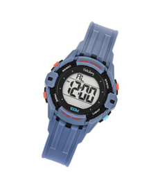 Tekday 653983 digitaal tiener horloge 37 mm 100 meter grijs/ oranje