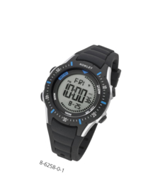 Nowley 8-6258-0-1 digitaal tiener horloge 40 mm 100 meter zwart/ blauw