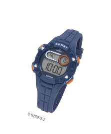 Nowley 8-6259-0-2 digitaal tiener horloge 36 mm 100 meter blauw/ oranje