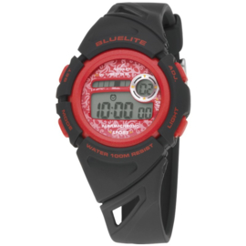 Nowley 8-6237-0-2 digitaal tiener horloge 37 mm 100 meter zwart/ rood