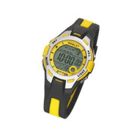 Nowley 8-6301-0-3 digitaal tiener horloge 37 mm 100 meter zwart/ geel