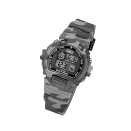 Q&Q M153J009 digitaal tiener horloge 40 mm 100 meter grijs/zwart