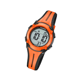 Calypso K5682/B digitaal tiener horloge 34 mm 100 meter oranje/ zwart