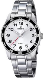 Festina F16905/1 tiener horloge 34 mm 50 meter wit/ zwart