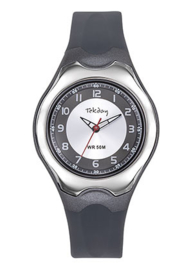Tekday 654128 analoog tiener horloge 37 mm 50 meter grijs/ zilverkleurig