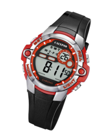 Calypso K5617/5 digitaal tiener horloge 37 mm 100 meter zwart/ rood