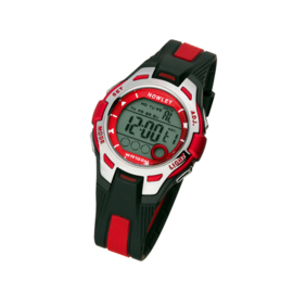 Nowley 8-6301-0-1 digitaal tiener horloge 37 mm 100 meter zwart/ rood