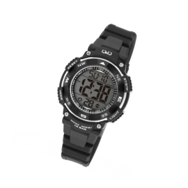 Q&Q M149J002 digitaal tiener horloge 36 mm 100 meter zwart