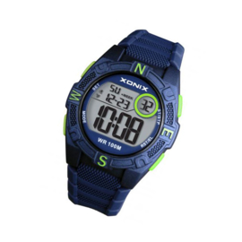 Xonix KQA-006 digitaal tiener horloge 40 mm 100 meter blauw/ groen