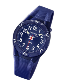 Calypso K6064/3 analoog tiener horloge 35 mm 100 meter blauw