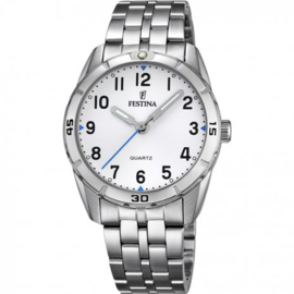 Festina F16907/1 tiener horloge 33 mm 50 meter wit