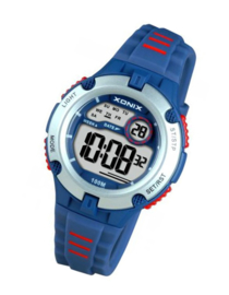Xonix IV-006 digitaal tiener horloge 34 mm 100 meter blauw/ rood