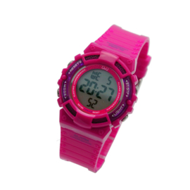 Q&Q M138J003 digitaal tiener horloge 36 mm 100 meter hard roze