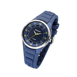 Sinar XB-28-2 analoog tiener horloge 40 mm 100 meter blauw