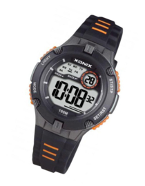 Xonix IV-005 digitaal tiener horloge 34 mm 100 meter zwart/ oranje