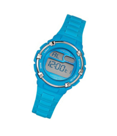 Tekday 653800 digitaal tiener horloge 34 mm 100 meter blauw/ grijs