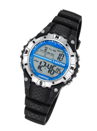 Calypso K5684/1 digitaal tiener horloge 37 mm 100 meter zwart/ blauw