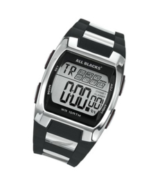 All Blacks 680023 digitaal tiener horloge 37 mm 100 meter zwart/ grijs