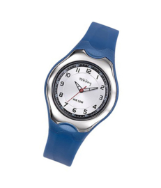 Tekday 654124 analoog tiener horloge 37 mm 50 meter blauw/ zilverkleurig