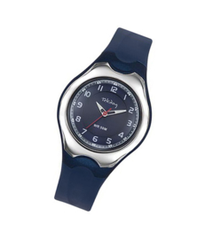 Tekday 654126 analoog tiener horloge 37 mm 50 meter blauw/ zilverkleurig