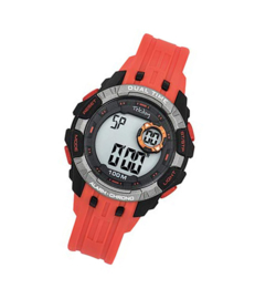 Tekday 653263 digitaal tiener horloge 40 mm 100 meter oranje/ zwart