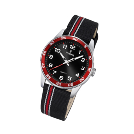 Festina F16906/3 tiener horloge 34 mm 50 meter zwart/ rood