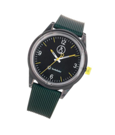 Q&Q 651017 Smile Solar tiener horloge 40 mm 100 meter groen/ zwart