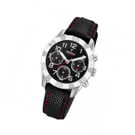 Festina F20346/3 chronograaf horloge 36 mm 50 meter zwart