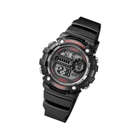 Q&Q M154J001 digitaal tiener horloge 40 mm 100 meter zwart