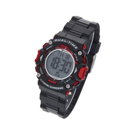 Marea B40190/1 digitaal tiener horloge 40 mm 100 meter zwart/ rood