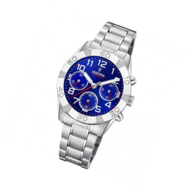 Festina F20345/2 chronograaf horloge 36 mm 50 meter blauw