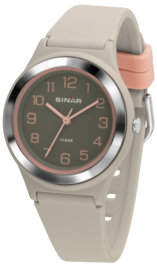 Sinar XB-48-5 analoog tiener horloge 36 mm 100 meter grijs/ roze
