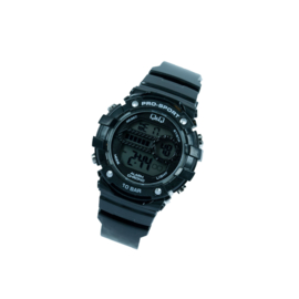 Q&Q M154J002 digitaal tiener horloge 40 mm 100 meter zwart