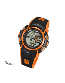 Calypso K5610/7 digitaal tiener horloge 45 mm 100 meter zwart/ oranje