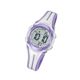 Calypso K5682/7 digitaal tiener horloge 35 mm 100 meter roze/ paars
